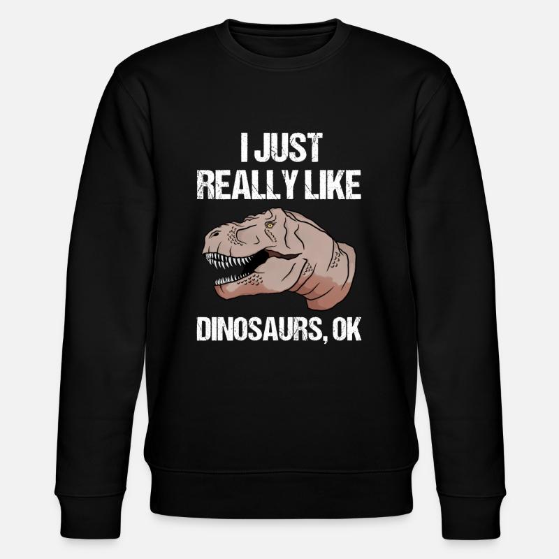 Easy Dino Love Gift - Stanley/Stella CHANGER Unisex Organic Sweatshirt - black