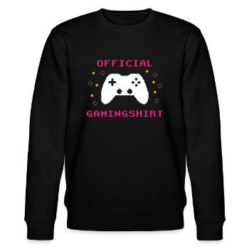 Gamer's Paradise: Spiel ohne Grenzen - Stanley/Stella Unisex Bio-Sweatshirt CHANGER  - Schwarz - Vorne - Nik (191cm) & Marisol (170cm)