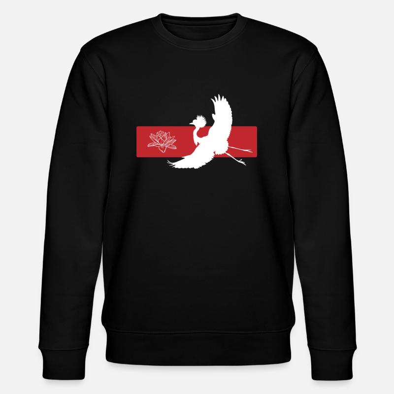 Crane & Lotus Harmony Symbolism - Stanley/Stella CHANGER Unisex Organic Sweatshirt - black