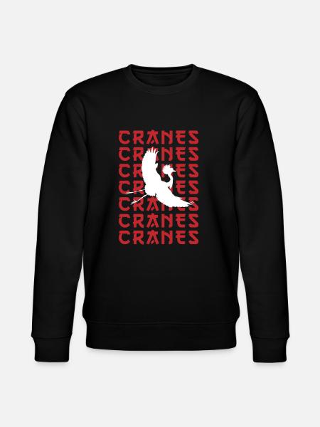 CRANES Stylish Bird Silhouette - Stanley/Stella CHANGER Unisex Organic Sweatshirt - black