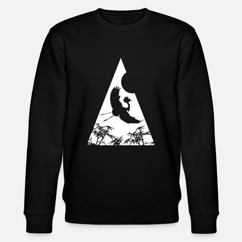 Grue Origami Géométrie Créativité - Sweat bio CHANGER Stanley/Stella Unisexe - noir