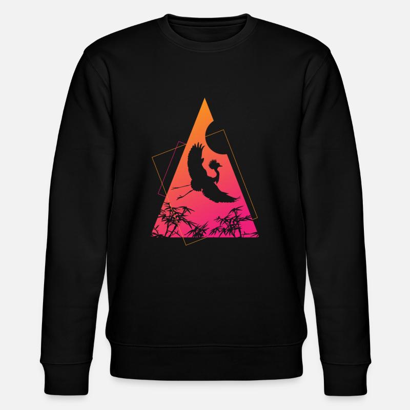 Grue Origami Géométrie Créativité - Sweat bio CHANGER Stanley/Stella Unisexe - noir