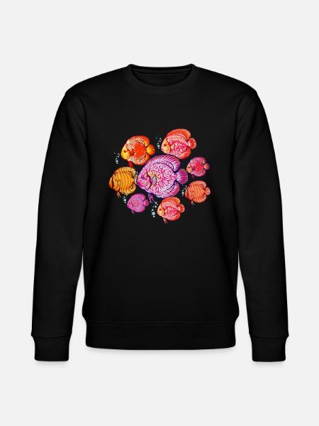 Diskusfisch Aquarium Fischhalter - Stanley/Stella Unisex Bio-Sweatshirt CHANGER  - Schwarz