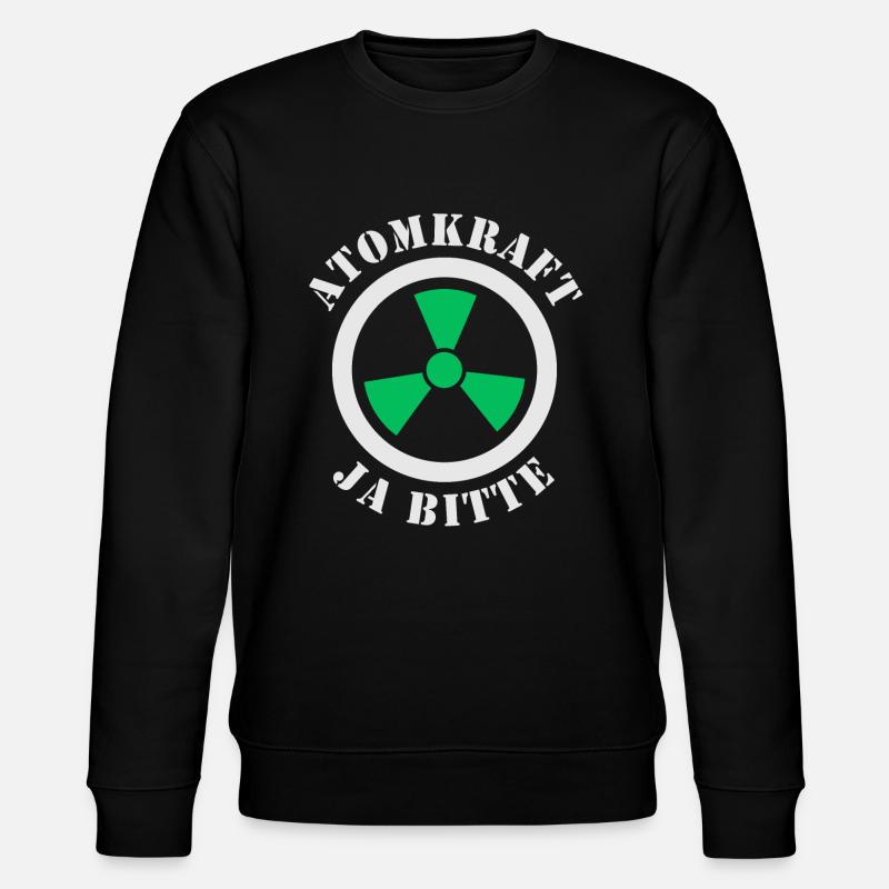 Atomkraft, Ja bitte - Stanley/Stella Unisex Bio-Sweatshirt CHANGER  - Schwarz