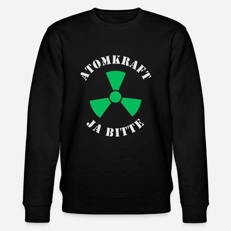 Atomkraft, Ja bitte - Stanley/Stella Unisex Bio-Sweatshirt CHANGER  - Schwarz