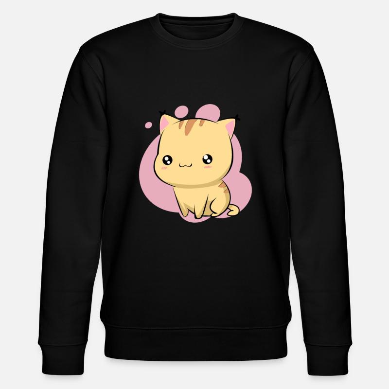 Niedliche Putzige Katze - Stanley/Stella Unisex Bio-Sweatshirt CHANGER - Schwarz