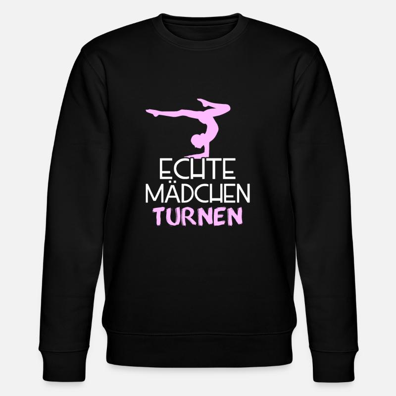 Echte Maedchen Turnen Geschenk - Stanley/Stella Unisex Bio-Sweatshirt CHANGER  - Schwarz