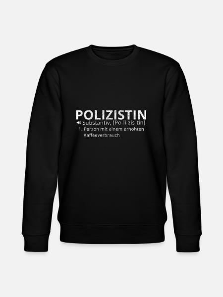 Polizistin Kaffee - Stanley/Stella Unisex Bio-Sweatshirt CHANGER - Schwarz