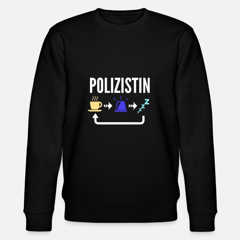 Polizistin - Stanley/Stella Unisex Bio-Sweatshirt CHANGER  - Schwarz