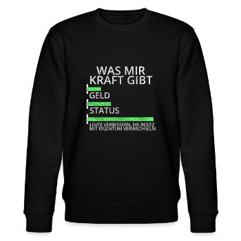 Jurastudium Jurastudent Anwalt Eigentum Besitz - Stanley/Stella Unisex Bio-Sweatshirt CHANGER  - Schwarz - Vorne - Nik (191cm) & Marisol (170cm)