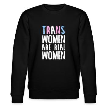 Trans Women Transgender Pride LGBT CSD - Stanley/Stella CHANGER Unisex Organic Sweatshirt - black - Front - Nik (191cm) & Marisol (170cm)