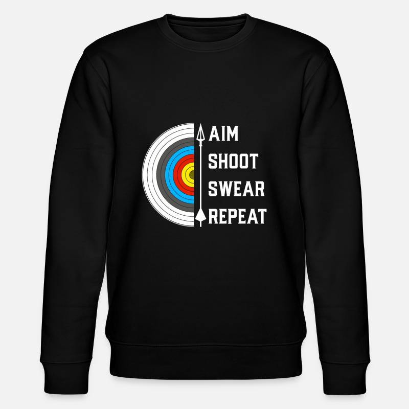 Geschenk zum Bogenschießen - Stanley/Stella Unisex Bio-Sweatshirt CHANGER  - Schwarz