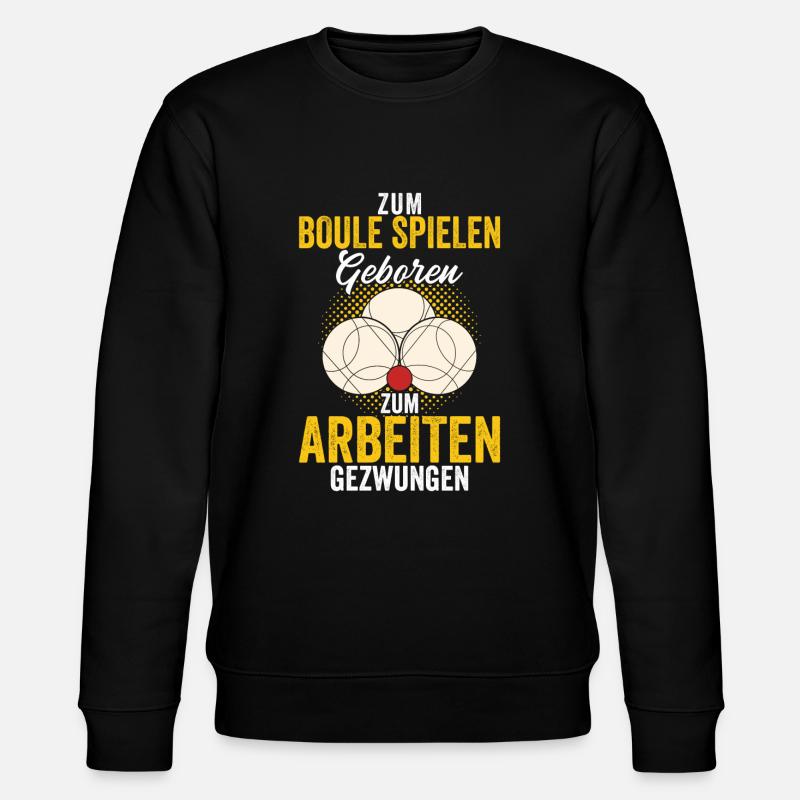 Boulespieler Boccia Geschenk - Stanley/Stella Unisex Bio-Sweatshirt CHANGER  - Schwarz