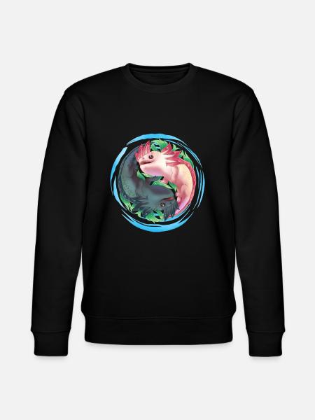 Axolotl Ying Yang - Stanley/Stella CHANGER Unisex Organic Sweatshirt - black