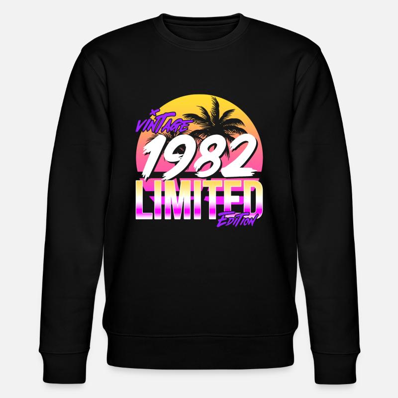 1982 Rétro vintage 82 anniversaire années 80 - Sweat bio CHANGER Stanley/Stella Unisexe - noir