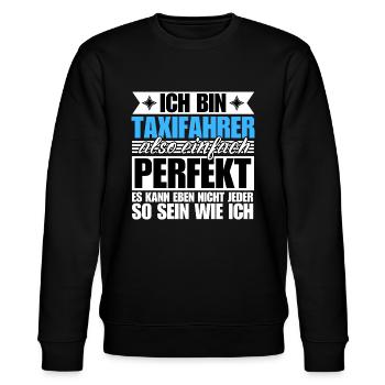 Perfekter Taxifahrer - Stanley/Stella Unisex Bio-Sweatshirt CHANGER  - Schwarz - Vorne - Nik (191cm) & Marisol (170cm)