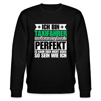 Perfekter Taxifahrer - Stanley/Stella Unisex Bio-Sweatshirt CHANGER  - Schwarz - Vorne - Nik (191cm) & Marisol (170cm)