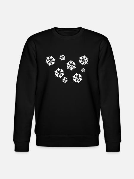 Schneeflöcken Skulllöckchen - Stanley/Stella Unisex Bio-Sweatshirt CHANGER  - Schwarz