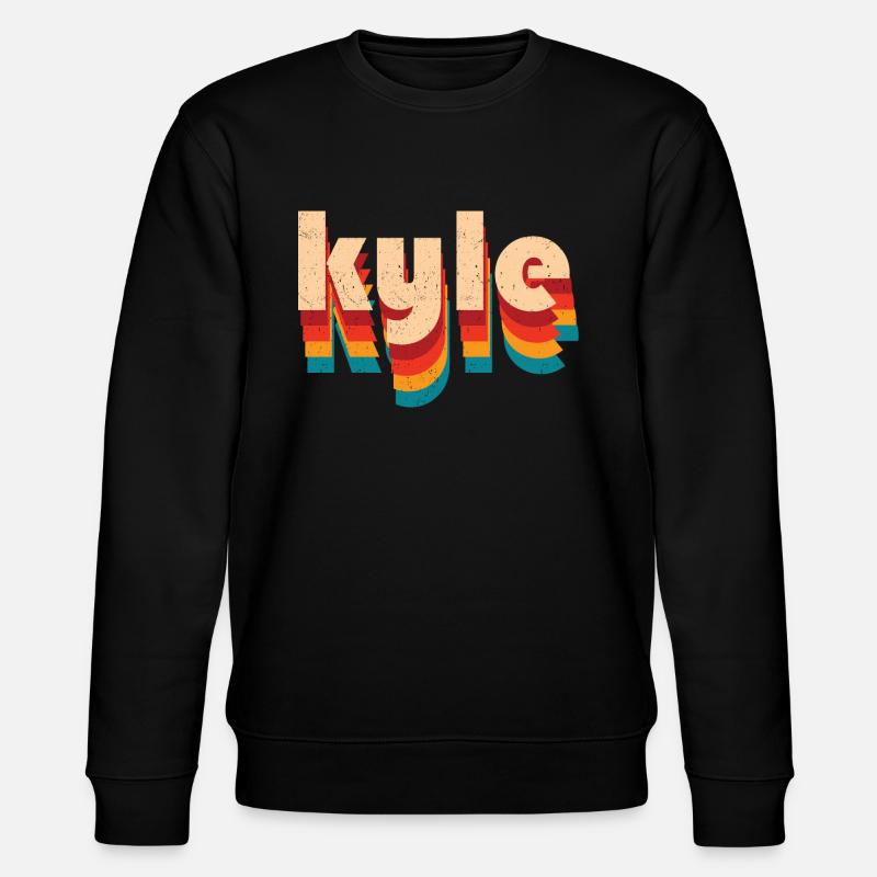 Retro Kyle Name - Stanley/Stella CHANGER Unisex Organic Sweatshirt - black