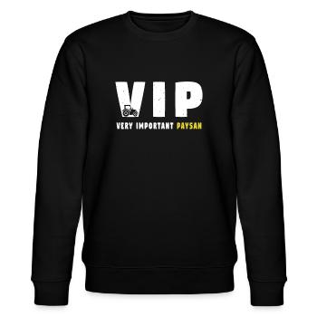Paysan VIP cadeau humour agriculteur fermier - Sweat bio CHANGER Stanley/Stella Unisexe - noir - Devant - Nik (191cm) & Marisol (170cm)