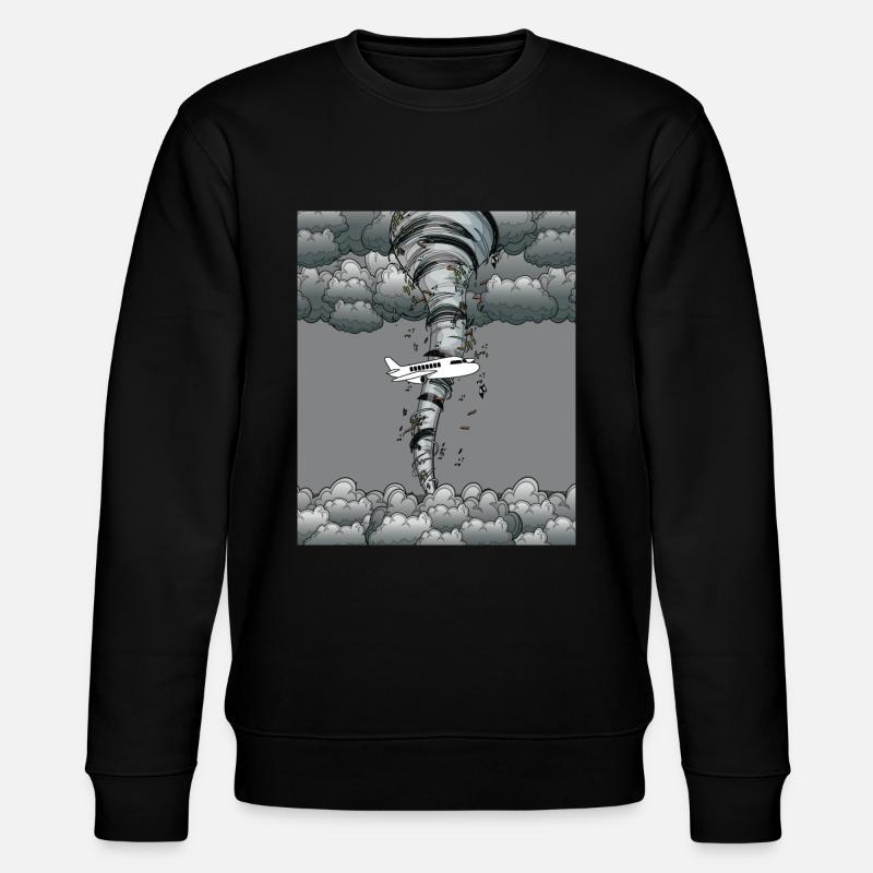 Tornade avion tempête temps - Sweat bio CHANGER Stanley/Stella Unisexe - noir