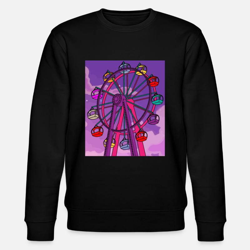 Kirmes Vergügungspark Freizeitpark - Stanley/Stella Unisex Bio-Sweatshirt CHANGER  - Schwarz