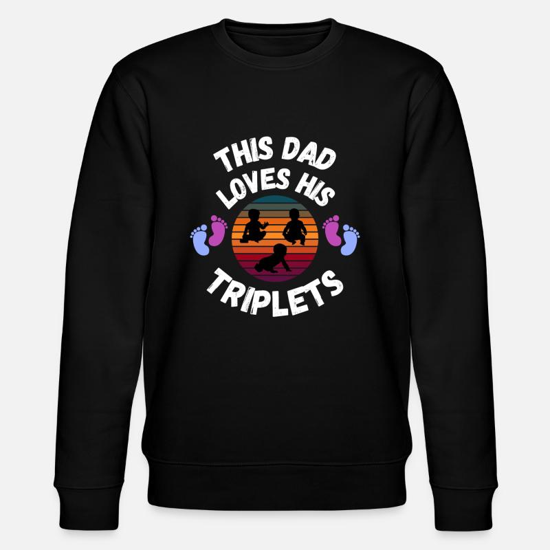 Papas Drillinge - Stanley/Stella Unisex Bio-Sweatshirt CHANGER - Schwarz