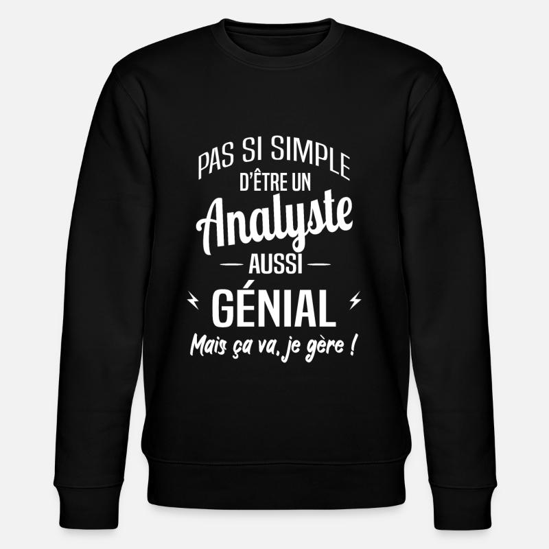 Analyste - Sweat bio CHANGER Stanley/Stella Unisexe - noir