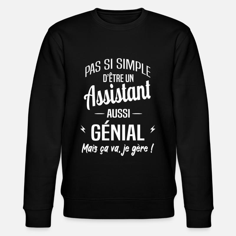 Assistant - Sweat bio CHANGER Stanley/Stella Unisexe - noir