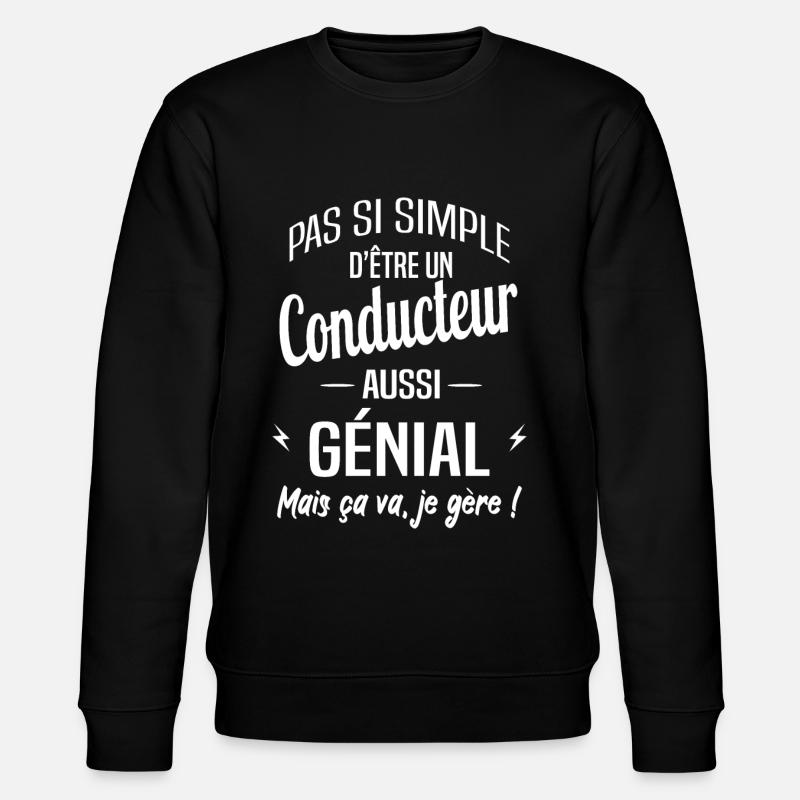 Conducteur - Sweat bio CHANGER Stanley/Stella Unisexe - noir