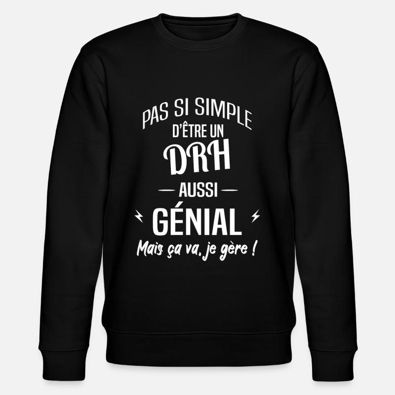 DRH - Sweat bio CHANGER Stanley/Stella Unisexe - noir