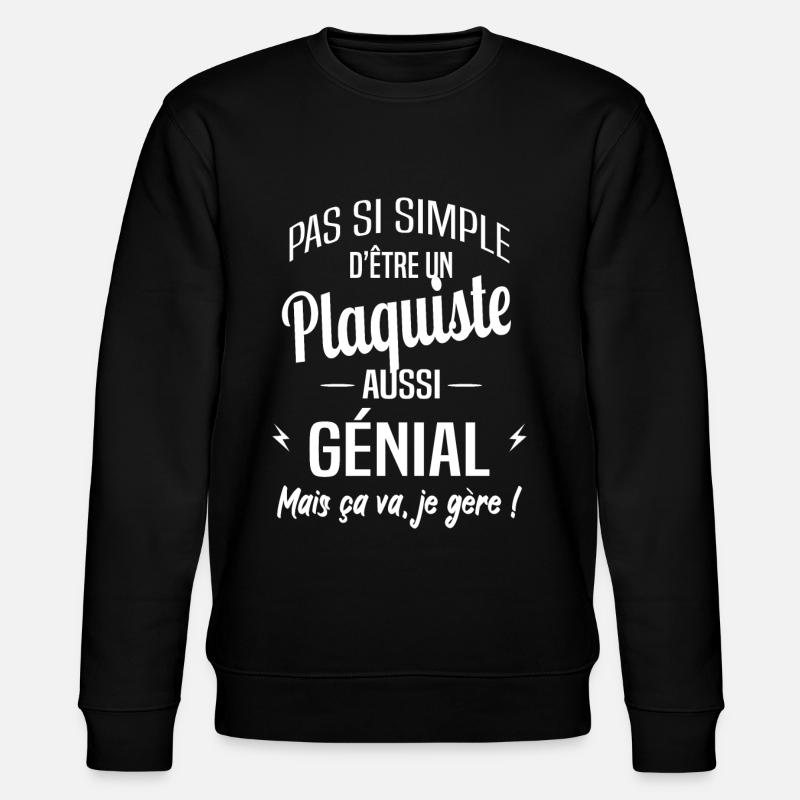 Plaquiste - Sweat bio CHANGER Stanley/Stella Unisexe - noir