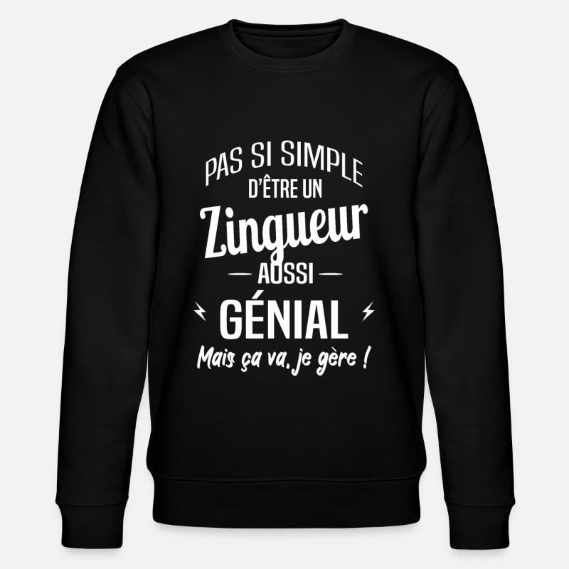 Zingueur - Sweat bio CHANGER Stanley/Stella Unisexe - noir