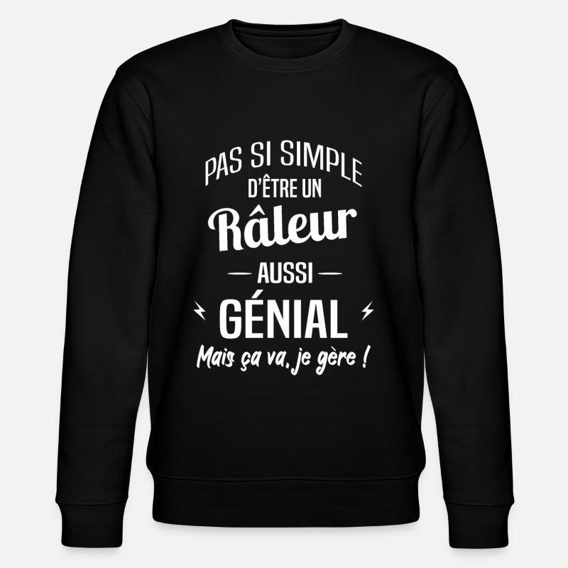 Râleur - Sweat bio CHANGER Stanley/Stella Unisexe - noir