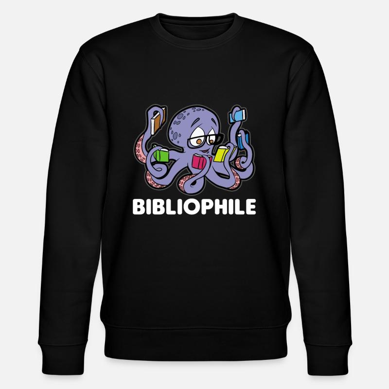 BIBLIOPHIL - Stanley/Stella Unisex Bio-Sweatshirt CHANGER  - Schwarz