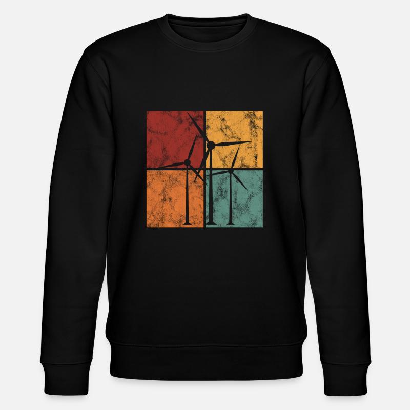 Énergie éolienne énergie éolienne éolienne - Sweat bio CHANGER Stanley/Stella Unisexe - noir