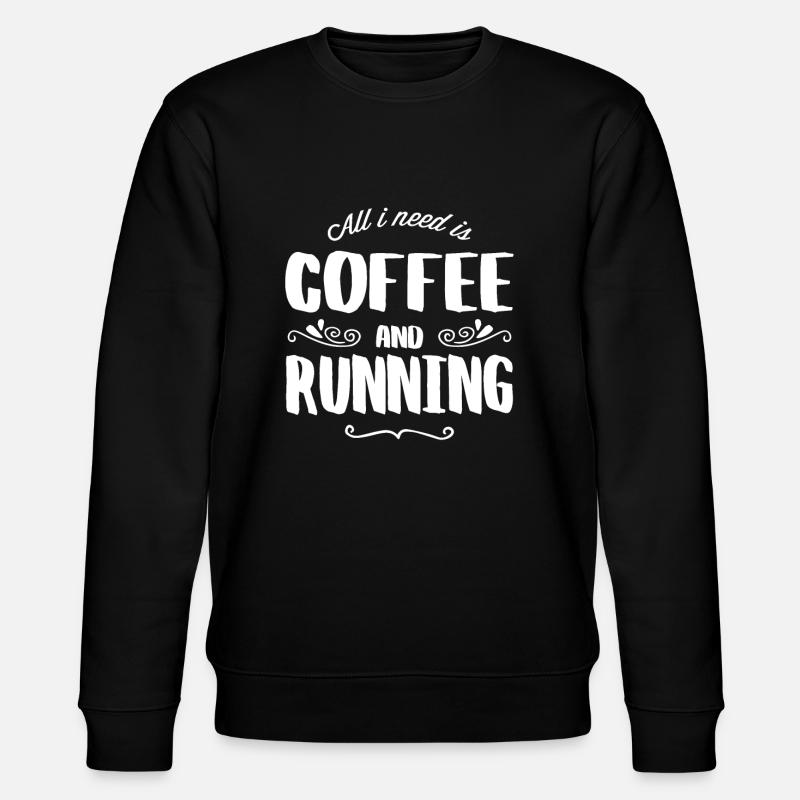 Running & Coffee - Stanley/Stella Unisex Bio-Sweatshirt CHANGER  - Schwarz