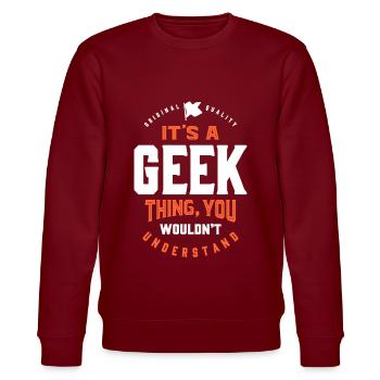 C’est une chose geek - Sweat bio CHANGER Stanley/Stella Unisexe - bordeaux - Devant - Nik (191cm) & Marisol (170cm)