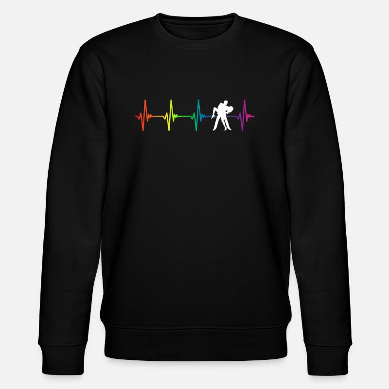 Tango Rainbow Heartbeat - Stanley/Stella Unisex Bio-Sweatshirt CHANGER  - Schwarz