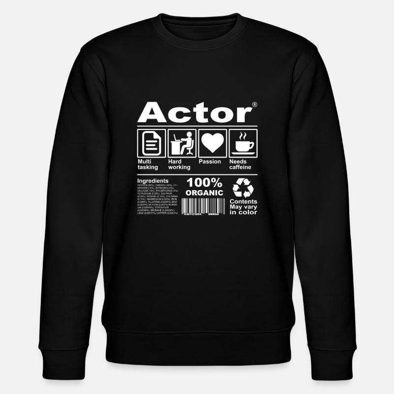 Actor - Stanley/Stella CHANGER Unisex Organic Sweatshirt - black