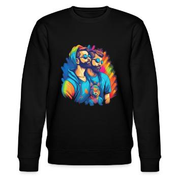 Pride Love - Stanley/Stella Unisex Bio-Sweatshirt CHANGER  - Schwarz - Vorne - Nik (191cm) & Marisol (170cm)