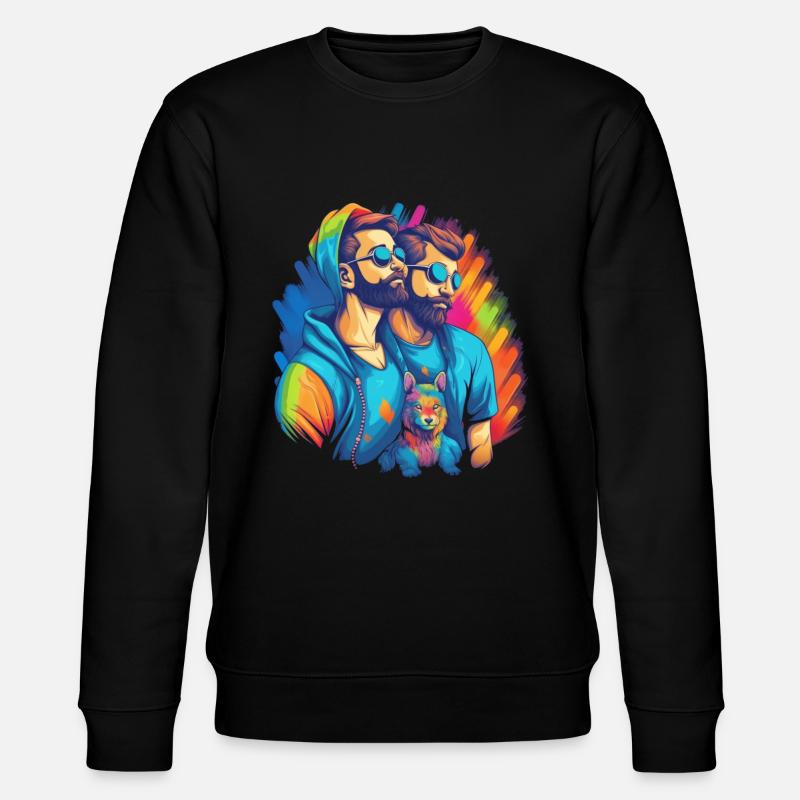 Pride Love - Stanley/Stella Unisex Bio-Sweatshirt CHANGER  - Schwarz