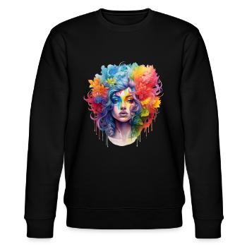 Femme arc-en-ciel - Sweat bio CHANGER Stanley/Stella Unisexe - noir - Devant - Nik (191cm) & Marisol (170cm)