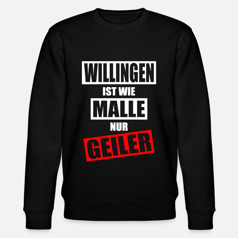 Willingen Party Ski - Stanley/Stella Unisex Bio-Sweatshirt CHANGER  - Schwarz