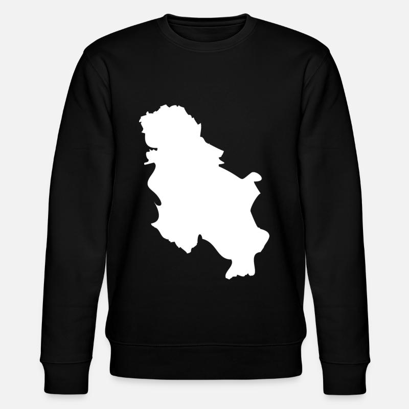 Serbia map flag - Stanley/Stella CHANGER Unisex Organic Sweatshirt - black