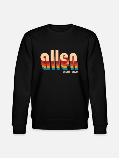 Retro Allen Name - Stanley/Stella CHANGER Unisex Organic Sweatshirt - black
