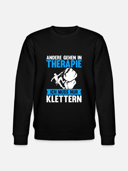 Berge Klettern Kletter Geschenk - Stanley/Stella Unisex Bio-Sweatshirt CHANGER  - Schwarz
