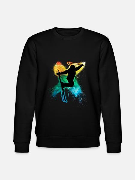 Freeski extreme freestyle trick rainbow - Stanley/Stella CHANGER Unisex Organic Sweatshirt - black