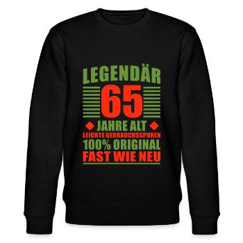 Legendär - Stanley/Stella Unisex Bio-Sweatshirt CHANGER  - Schwarz - Vorne - Nik (191cm) & Marisol (170cm)