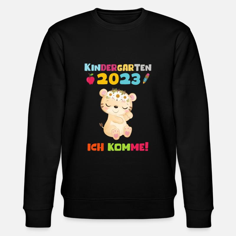 Kindergarten 2023 Ich Komme Mädchen Kita Geschenk - Stanley/Stella Unisex Bio-Sweatshirt CHANGER  - Schwarz